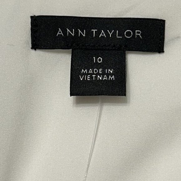 NWT - Ann Taylor - The Scoop Neck Sheath Dress in Herringbone Linen Blend - Picture 4 of 6